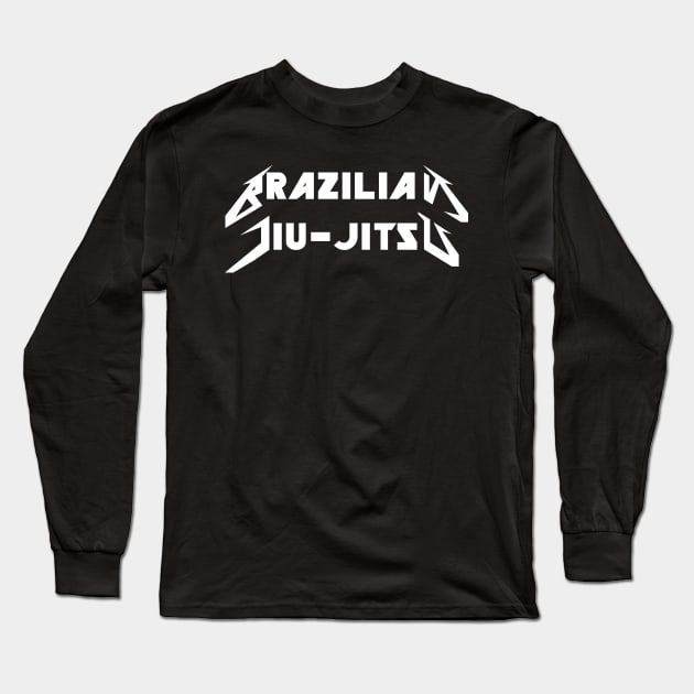 Brazilian Jiu Jitsu (BJJ) Metal Long Sleeve T-Shirt by fromherotozero